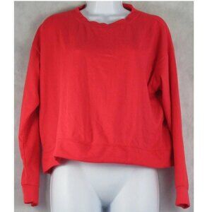 Jenni Women's Long Sleeve Soft Knit Pajama Top, Papaya Punch, XS